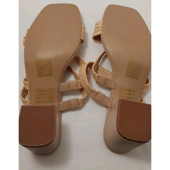Journee Collection Women's Size 8 Natia Heeled Sandals Tan 8M - Picture 8 of 12